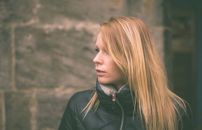 Young woman looking at camera