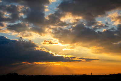 Low angle view of sky during sunset