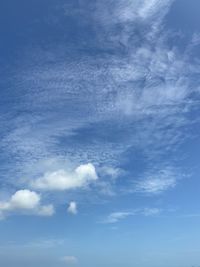 Low angle view of clouds in sky