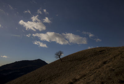 Scenic view of landscape against cloudy sky