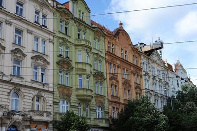 Low angle view of buildings in city