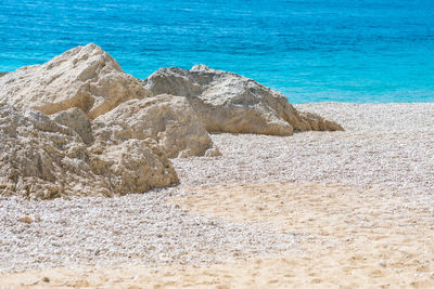 Rocks on shore at beach