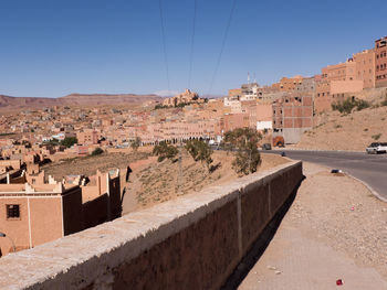 Boumalne in the dades valley at the dades river in the southern atlas mountains of morocco