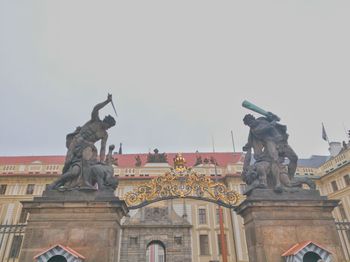 Low angle view of statue