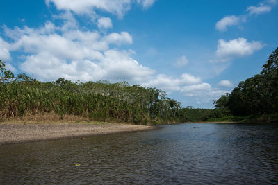 Scenic view of river against sky