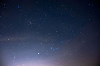 Low angle view of stars in sky