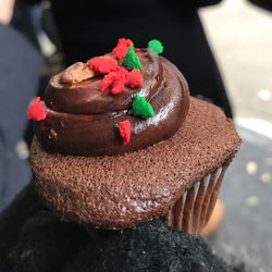 High angle view of cupcakes