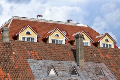 Low angle view of building against sky