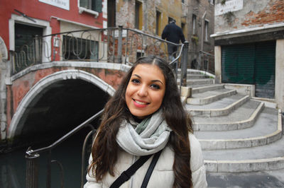 Portrait of smiling young woman