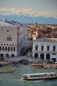 Boats in a city