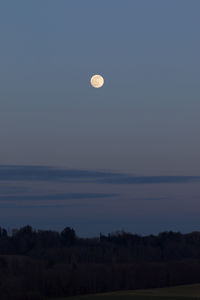 Scenic view of moon against sky at night