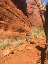 Rock formation on land