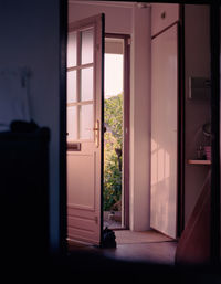 Open door of house