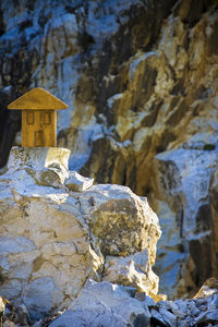 Rock formations in snow