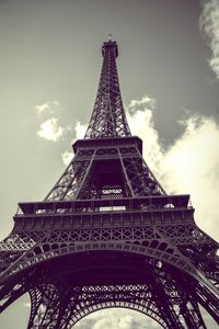 Low angle view of eiffel tower