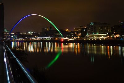 Illuminated city at night