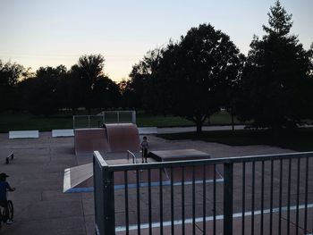 Empty bench in park