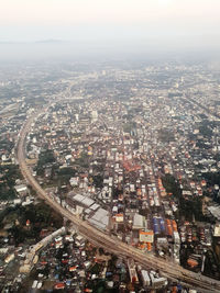 Aerial view of city buildings