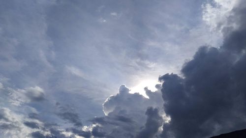 Low angle view of clouds in sky