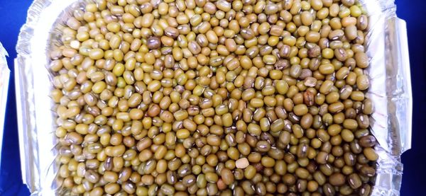 High angle view of mung bean  for sale in market