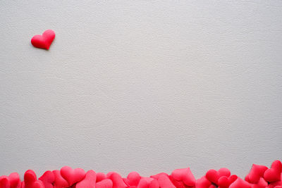 Close-up of heart shape on pink flowers