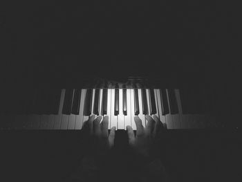 Low section of man at home