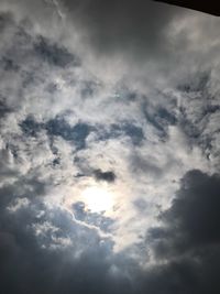 Low angle view of clouds in sky