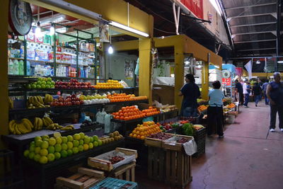 Various fruits for sale at market stall