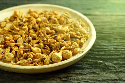 Close-up of noodles in bowl
