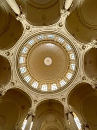 Low angle view of ceiling of cathedral in malta