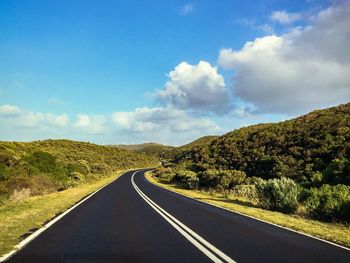 Country road passing through landscape