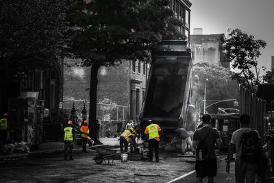 Man walking on city street