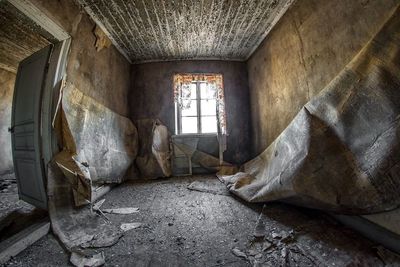 Interior of abandoned building