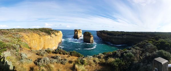 Panoramic view of sea against sky