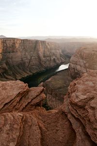 View of river in canyon