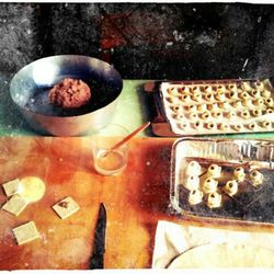 Close-up of food on table