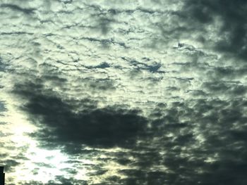 Low angle view of cloudy sky