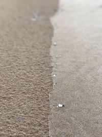 Close-up of sand on beach