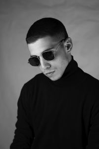 Portrait of young man wearing sunglasses