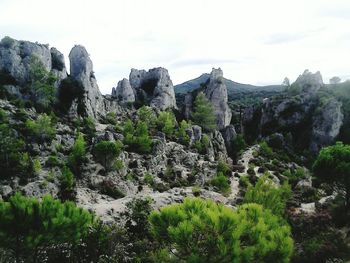 Scenic view of rocky mountains