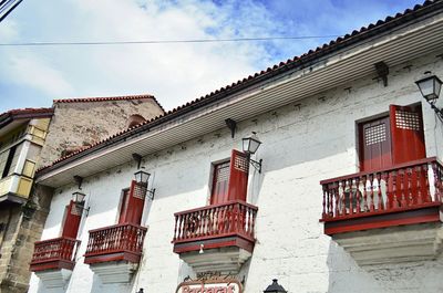 Low angle view of building against sky
