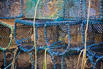 Full frame shot of crab pots