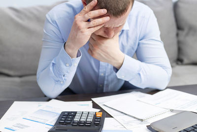 Business colleagues working at desk in office