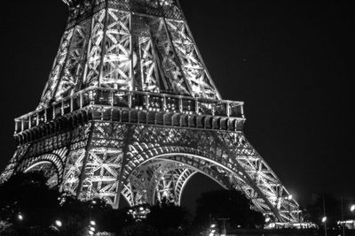 Low angle view of eiffel tower