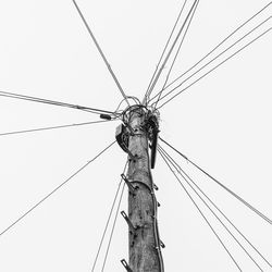 Low angle view of electricity pylon