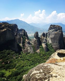 Monasteries of meteora, surrounding landscape, kalabak