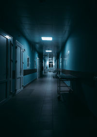 Empty corridor in hospital