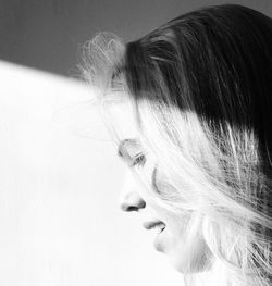 Close-up portrait of a young woman