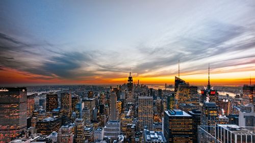 Cityscape at sunset