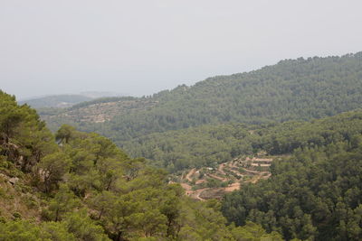 High angle view of landscape against sky